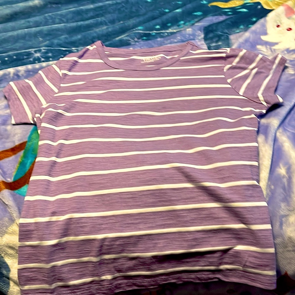 Time and tru purple and white shirt